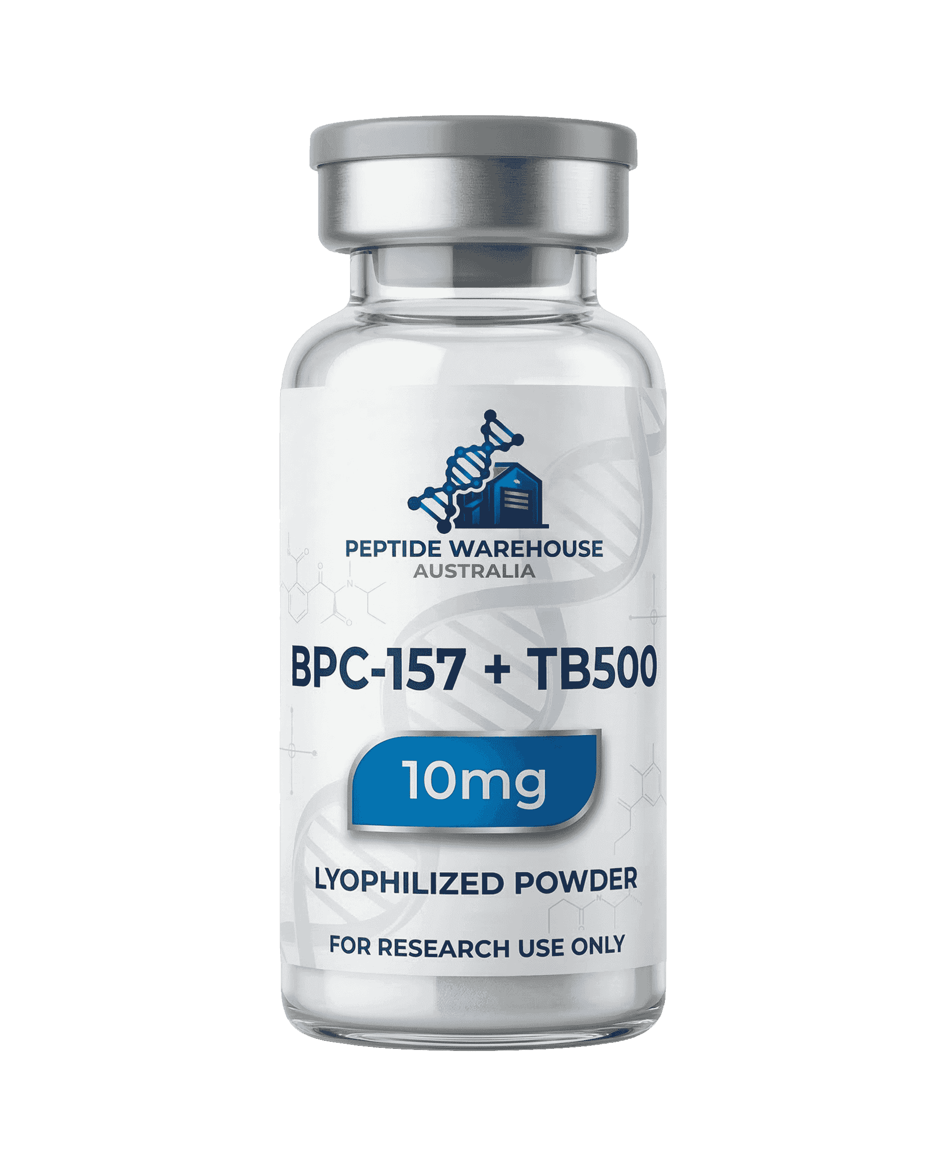 BPC-157 + TB-500 Blend 10mg 10mg · Lyophilised — 99.0% HPLC Purity — Research Peptide Australia
