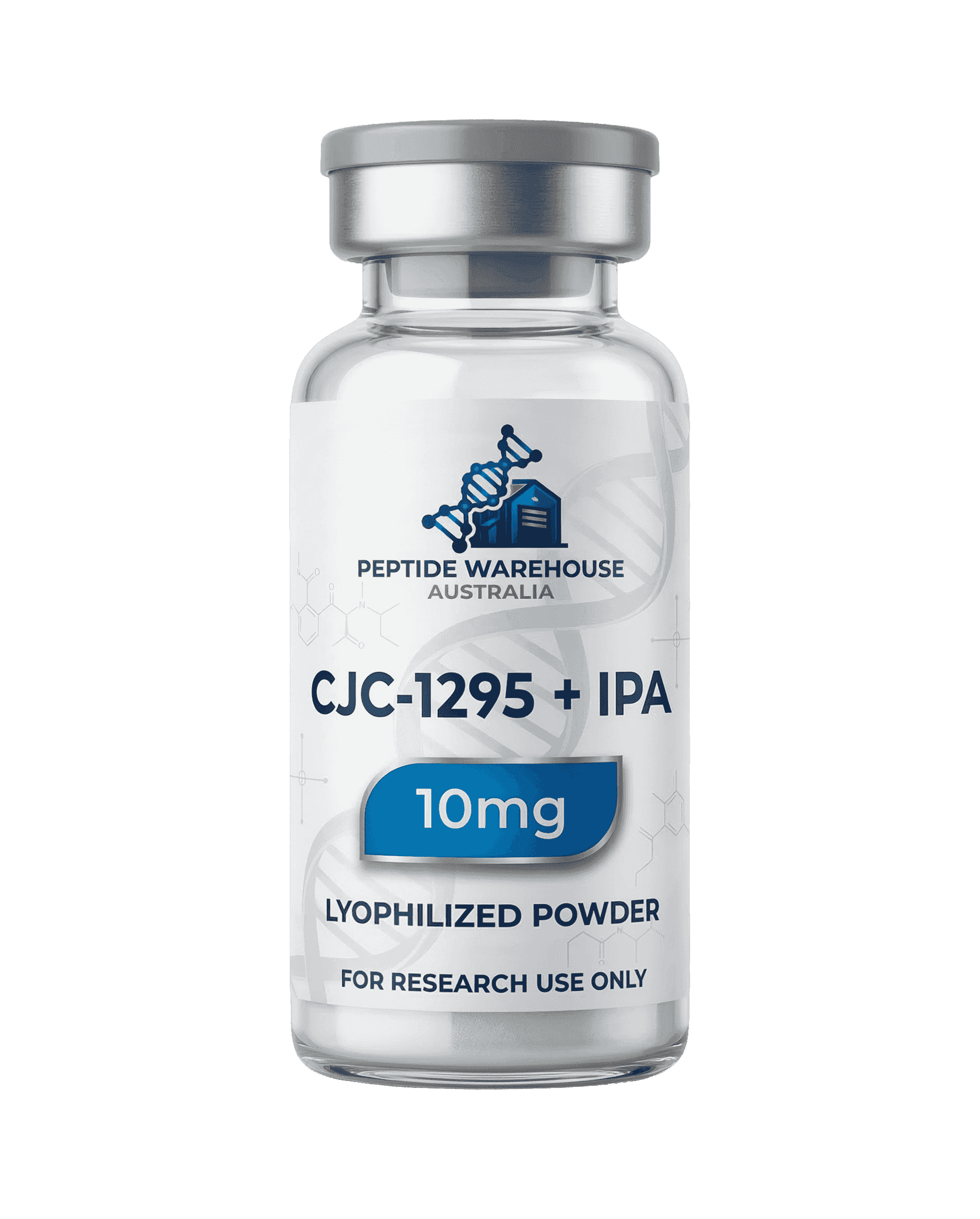 CJC-1295 + Ipamorelin 10mg 10mg · Lyophilised — 99.0% HPLC Purity — Research Peptide Australia