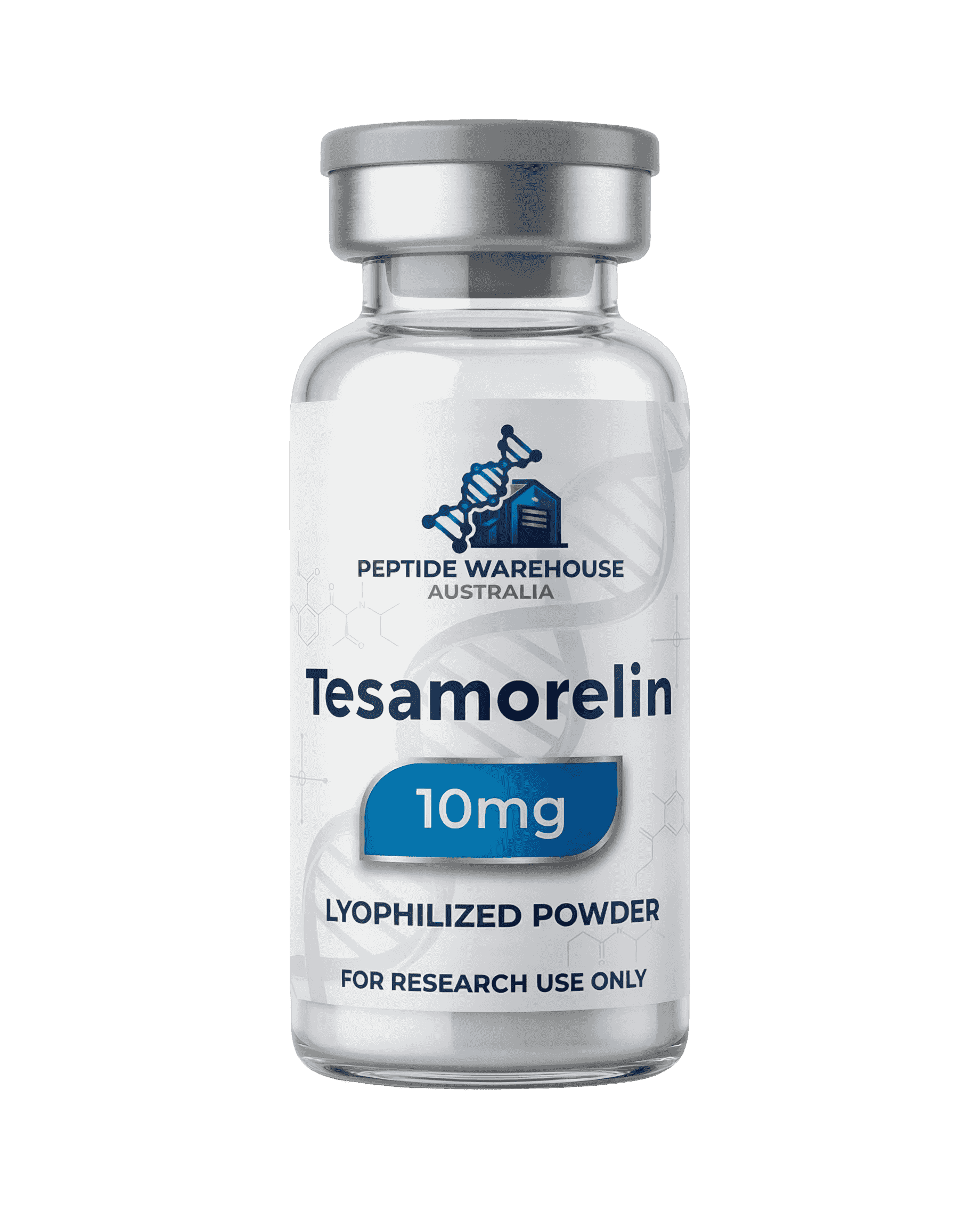 Tesamorelin 10mg 10mg · Lyophilised — 99.022% HPLC Purity — Research Peptide Australia